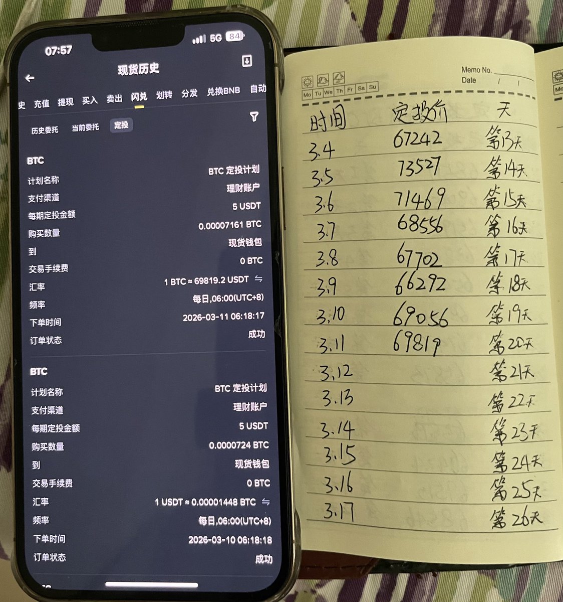 dky3158's tweet photo. 定投大饼第20天今日资金2435u
定投和持有大饼10年为期
今日定投价：69819
横盘震荡整理阶段
大盘即将大暴跌
耐心等待下一个底部出现
跌破6400关键支撑位
向下看4万的熊市大底

要逐步变富的朋友们可以关注我
每天都会陪伴大家一起变富
（管住手，管不住就归零） https://t.co/YPO9Dp1OGI