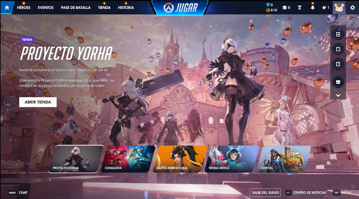 Que genial entrar al overwatch con el soundtrack de Nier automata 💙💙💙
