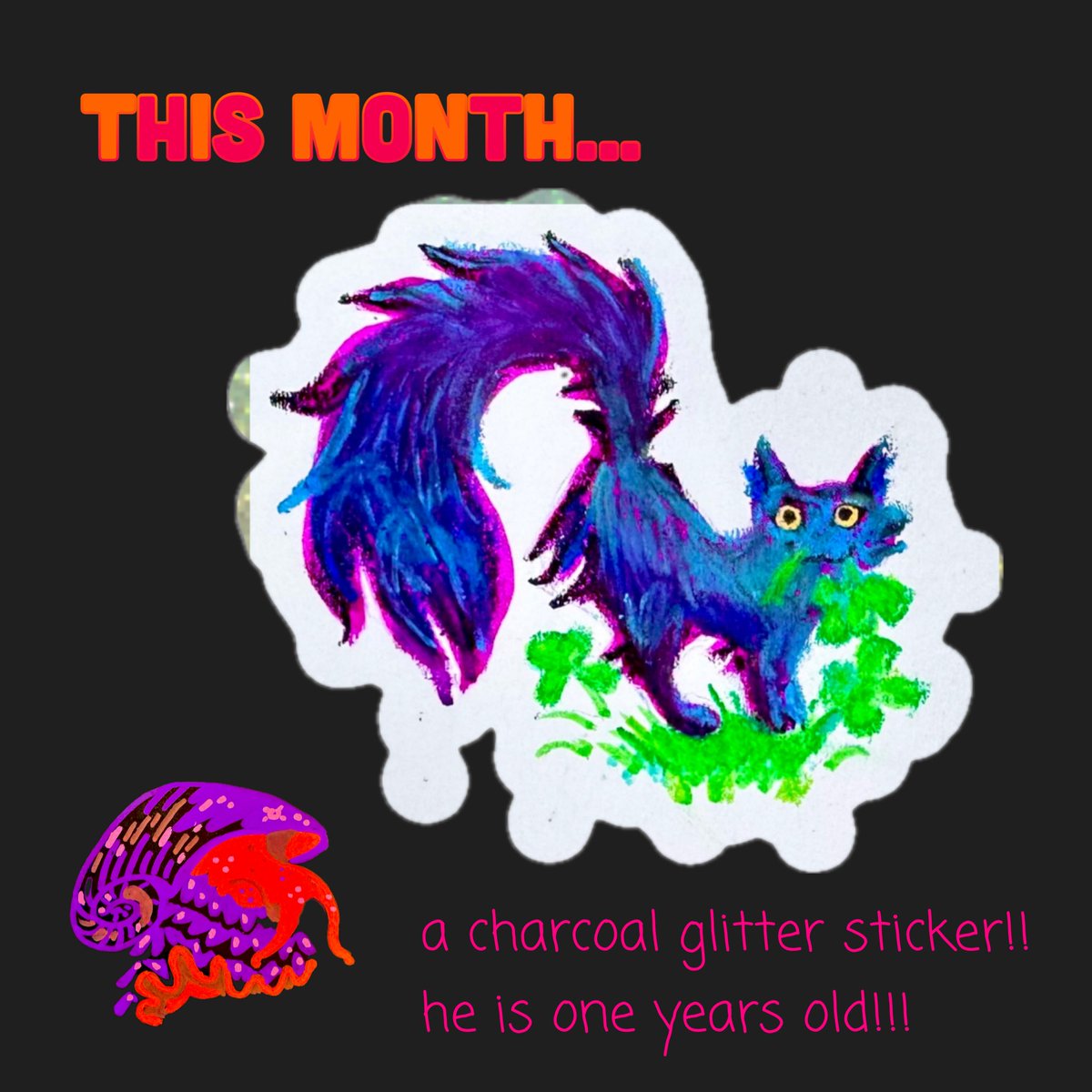 bacteriumbug's tweet photo. i’m making a sticker club!! you can find it here!! :-3 https://t.co/1qmgN0mDmy