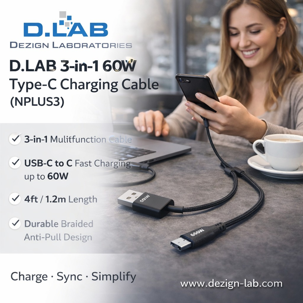 DLaboratories's tweet image. ⚡ D.LAB 3-in-1 60W Type-C Charging Cable (NPLUS3)

dezign-lab.com/product/d-lab-…
 
📢 Hashtags
#DLAB #DLABEnergy #ChargingCable #FastCharging #USBC #TechAccessories #SmartCharging #DeskSetup #CableManagement #PowerSimplified