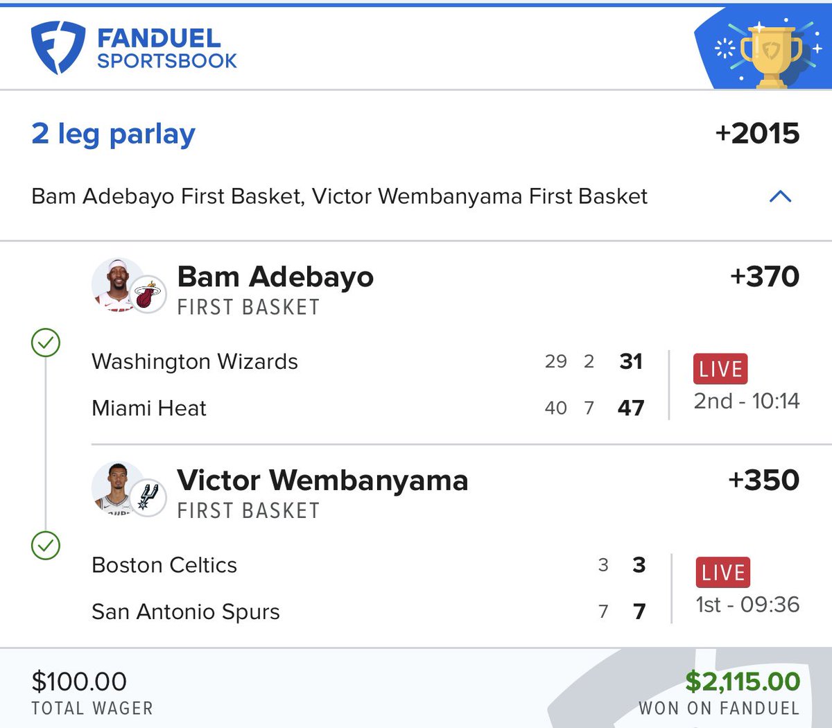 First Basket Banger +2000 ✅💰

Collab w <a href="/BDunk975/">B Dunk</a> Success 🧹 

It’s Lit In VIP ⬇️⬇️
Whop.com/the-sweepers