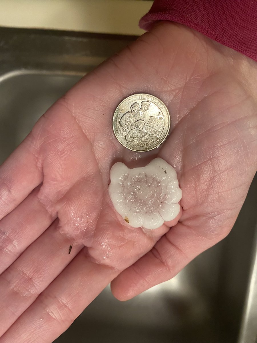 mdamnit13's tweet photo. @NWSQuadCities Hail in Iowa City near Muscatine Ave and Court St https://t.co/s7hf8m6CU9
