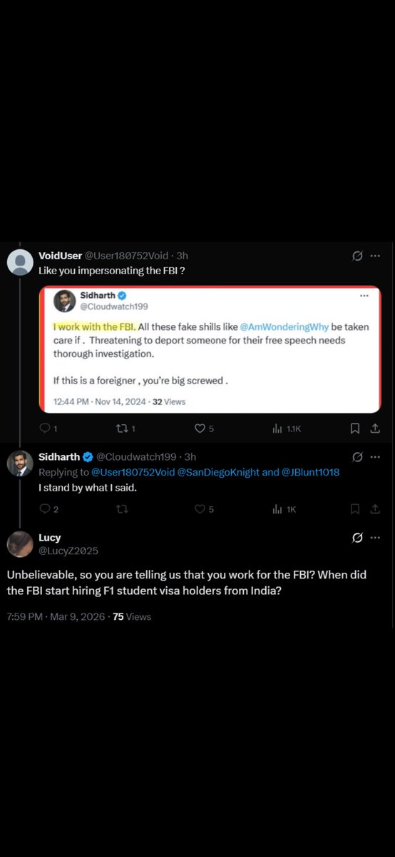 DwightSinghS's tweet photo. @Cloudwatch199 EXPOSED! 

Sidharth, the “founder” of @IAACouncil is an online scammer that works for the Indian government.

Siddharth has throughout the years claimed to work for the FBI, 32 years for The State Department, as a lawyer, a surgeon, and in tech.

A thread 1/8 https://t.co/tkjconuMLE