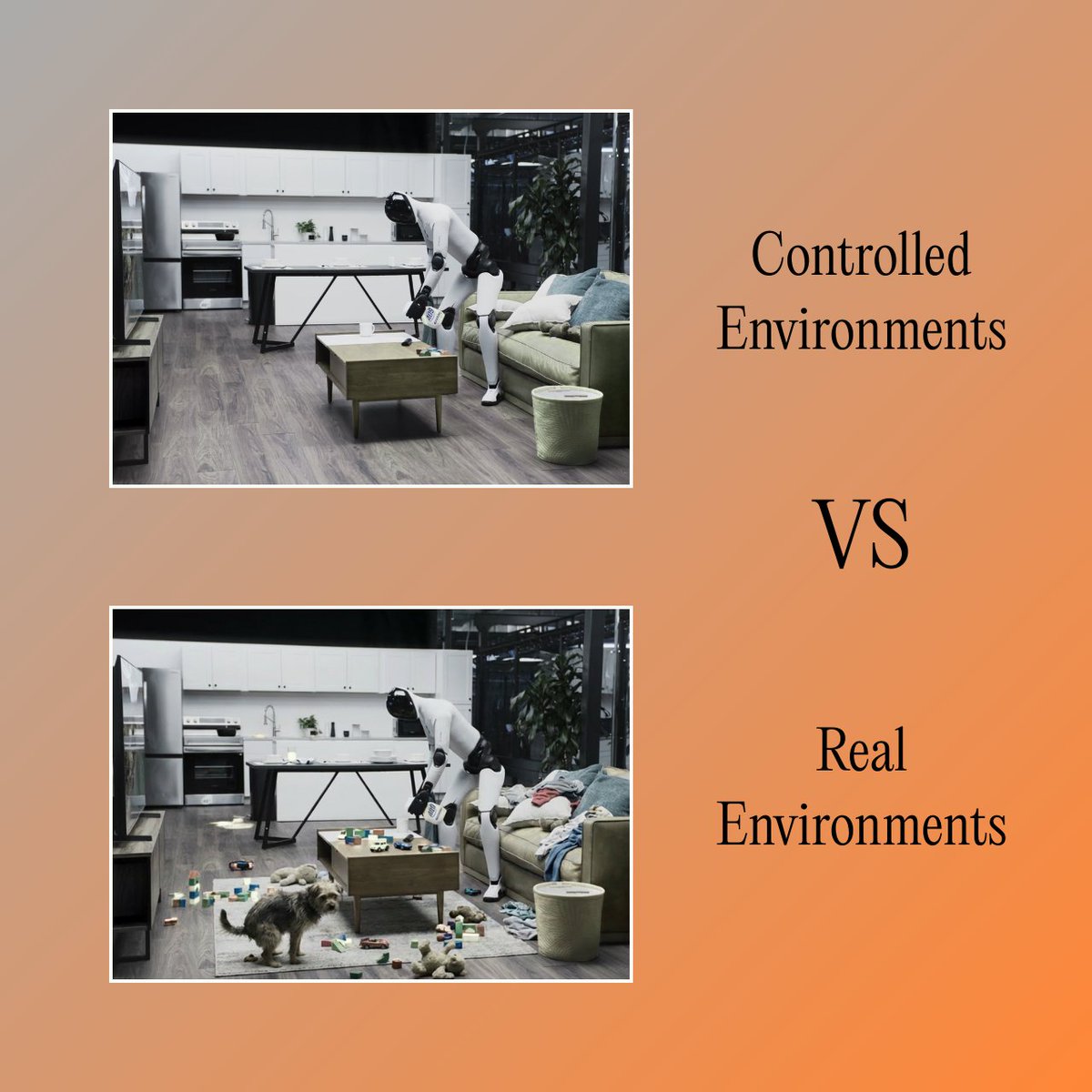 The Figure AI robot demo looks great but, that’s not a real home.

🔸Try spilled juice on the floor.
🔸A toddler’s toys everywhere.
🔸The family dog having an accident

Robots trained on perfect environments won’t survive real life.

They’ll need messy, real-world data.