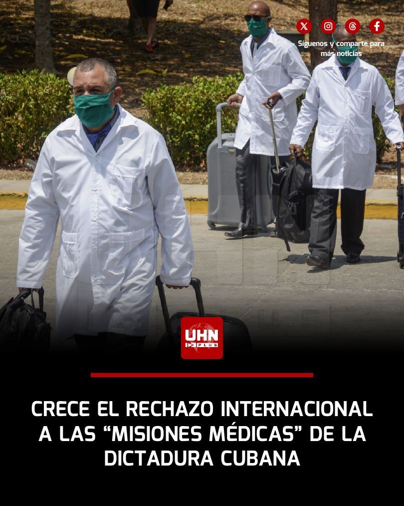 🇬🇾🇨🇺🇺🇸‼️ | ATENCIÓN — Guyana decidió pagar directamente a los médicos cubanos en lugar de enviar el dinero al régimen de La Habana, y la dictadura respondió retirando su brigada tras casi 50 años. El programa ha sido denunciado internacionalmente como un sistema de explotación
