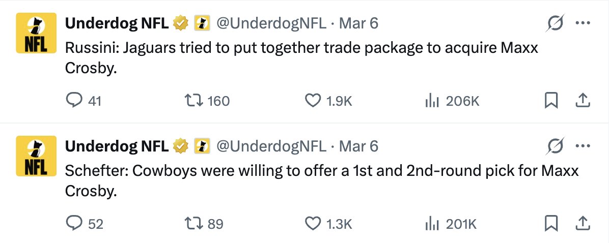Underdog NFL tweet media