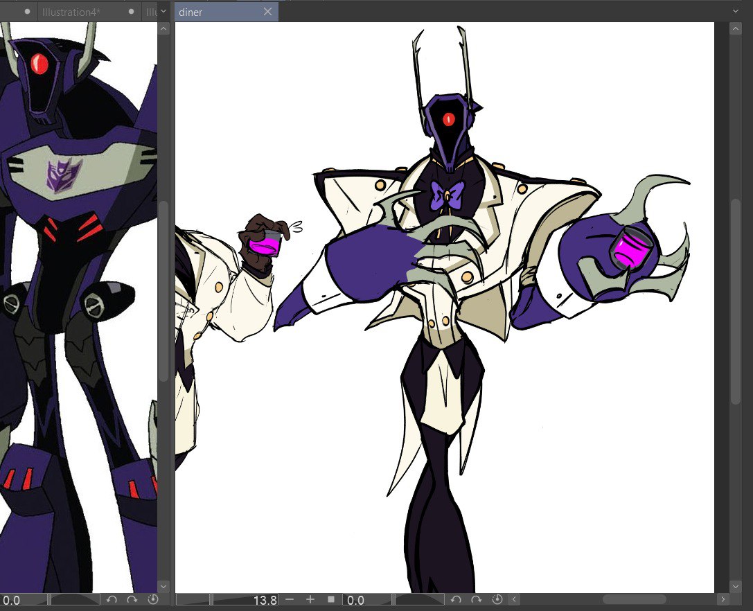 SylveonFrancy's tweet image. 💜😈🥂🥃 the staff is expanding

#Transformers #TransformersAnimated #tfa #dinerAU #macadams #lugnut #blitzwing #swindle #shockwave