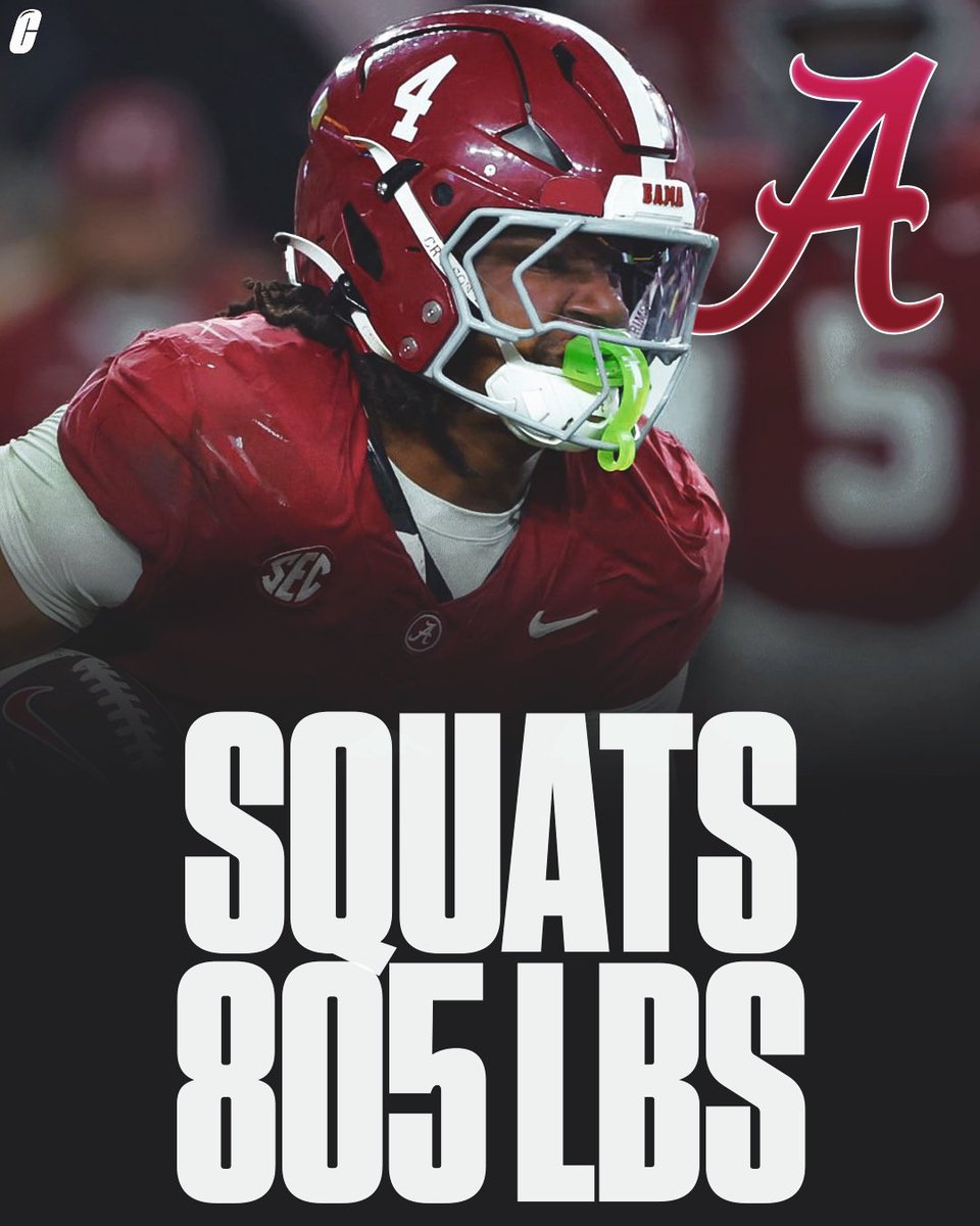 Alabama sophomore RB Daniel Hill is STRONG 💪