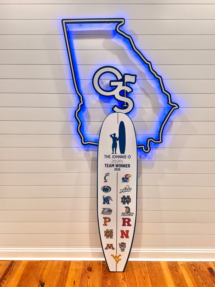 Statesboro is a great place for a surfboard 🏄 

Hail Southern!! 🏆 

#GATA | #TheJohnnieO