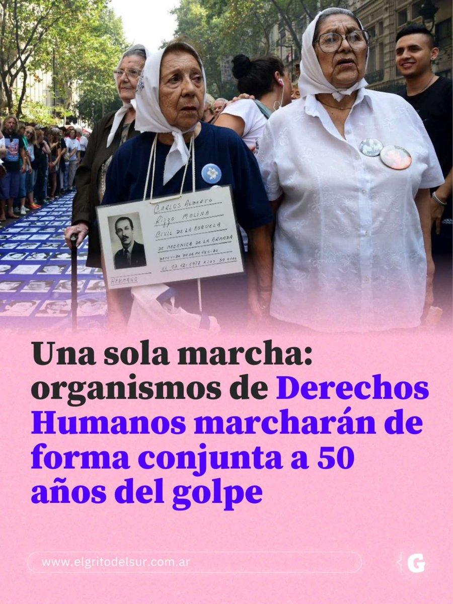 Memoria. Verdad. Justicia. 
No olvidamos. No perdonamos. No nos reconciliamos.