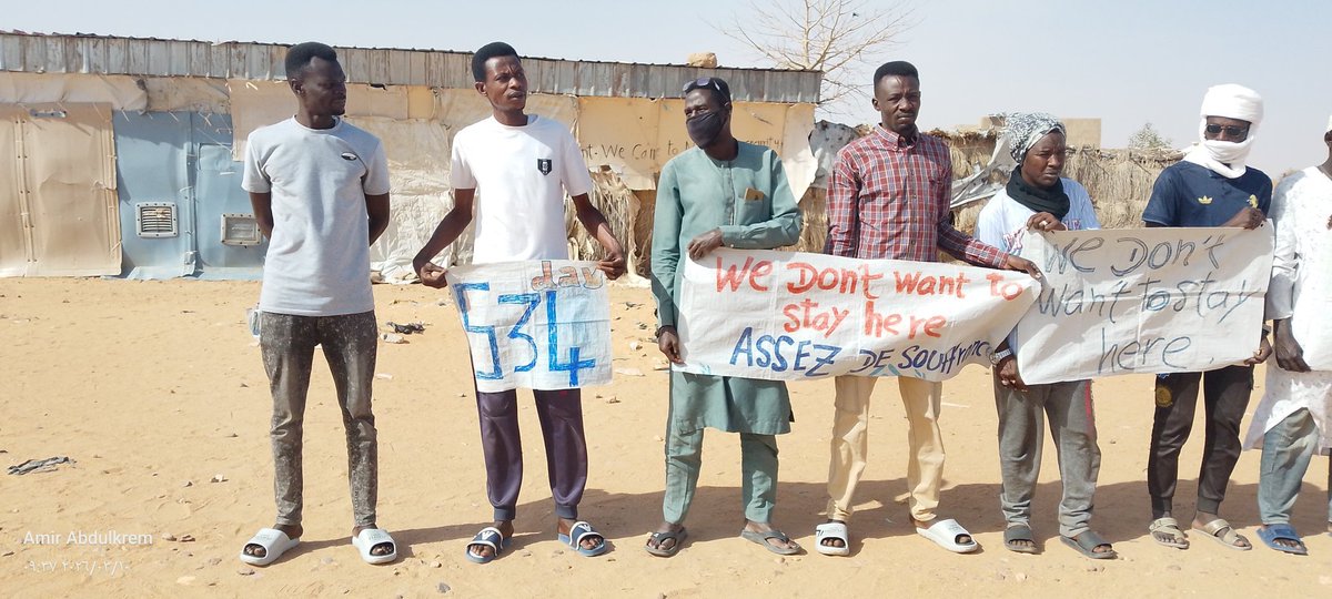 AbdulHalim71671's tweet photo. 534 days of peaceful protest
534 days of suffering....
Refugees at Agadez humanitarian center (( 534 )) days of peaceful protest at Agadez humanitarian center. Demanding a dignified, a decent life....
Please help US...
#PleaseHelpUs
@UN 
@UNHumanRights @UNGeneva https://t.co/Fn3w9eGdRV