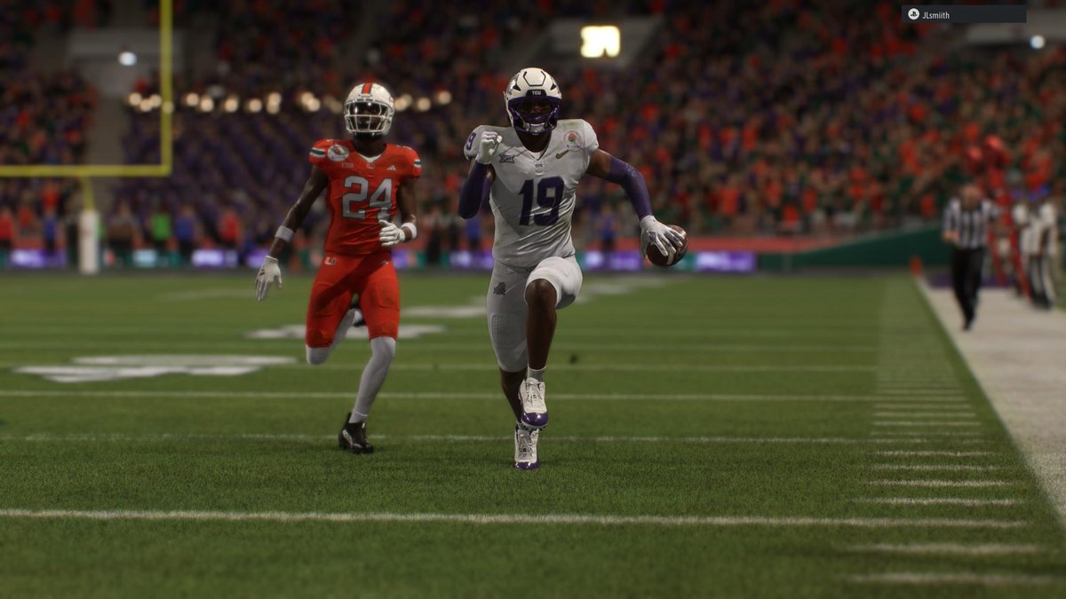 TCU_NECF26's tweet photo. TCU 42
Miami 38

12-2.

Lost the Big 12 Championship but rebounded and completed the late 17 point comeback in our first playoff game against the Hurricanes. 

#NECFRecap | #DFWDominance https://t.co/v60dvXs3zj