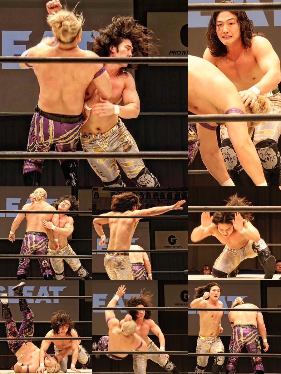 明日、やっとやっとリングの上のジュンジェに会えます。今朝ジュンジェのラリアットを受ける夢を見てとても怖かったです😀

I even had a dream this morning that I took your lariat… it was scary😱
#GLEAT #俊桀

Junjie📣finish it!
Junjie seals the victory with a Rolling Lariat🔥🔥🔥💪