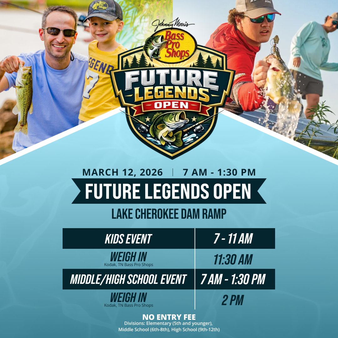 FishHandbook's tweet photo. The @BassProShops Future Legends Open is getting closer! Find out more details here:
https://t.co/EpNmh4gyrc
#BassProShops #FutureLegends #Fishing https://t.co/1YkUAGrhP0
