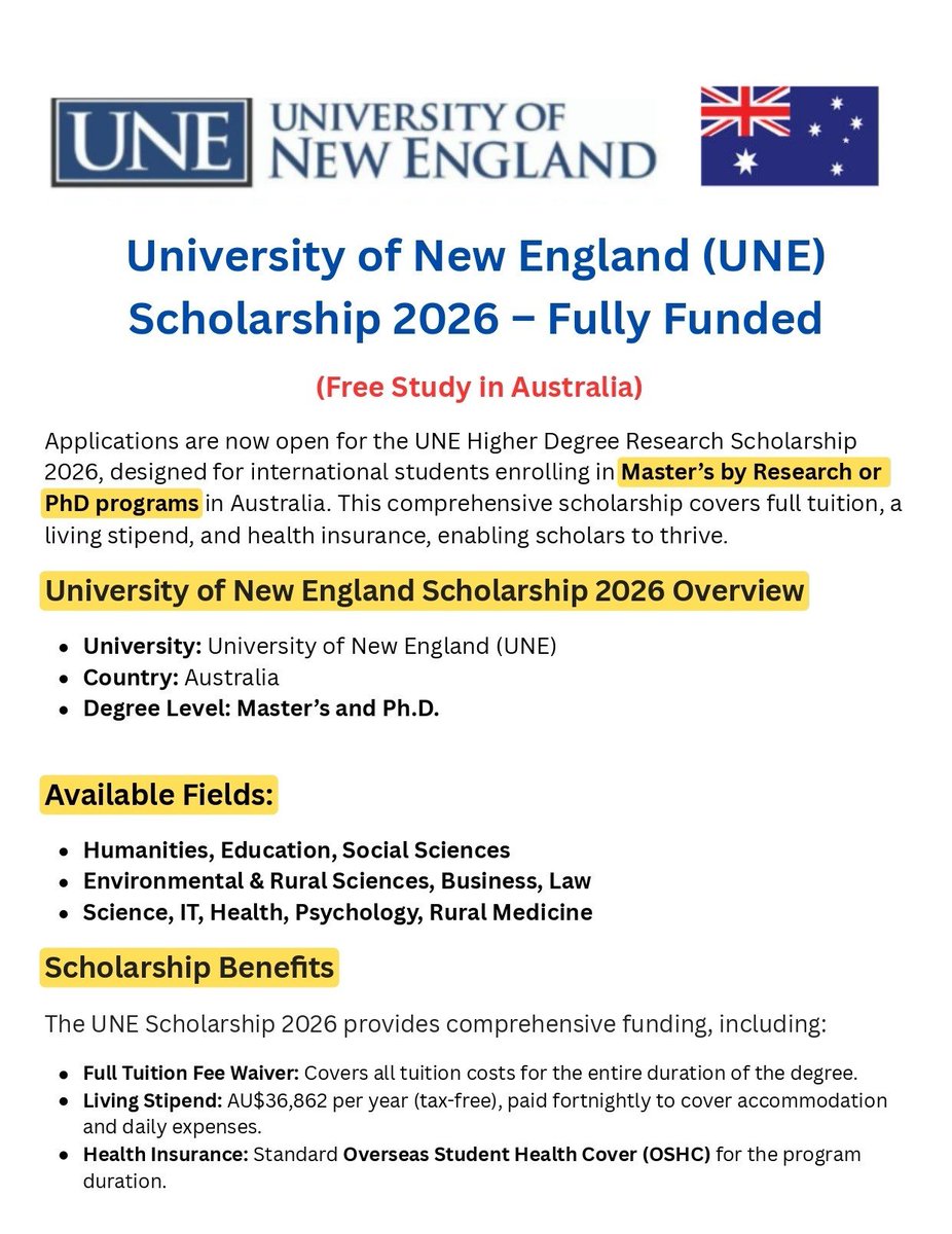 Scholarship for PhD tweet media