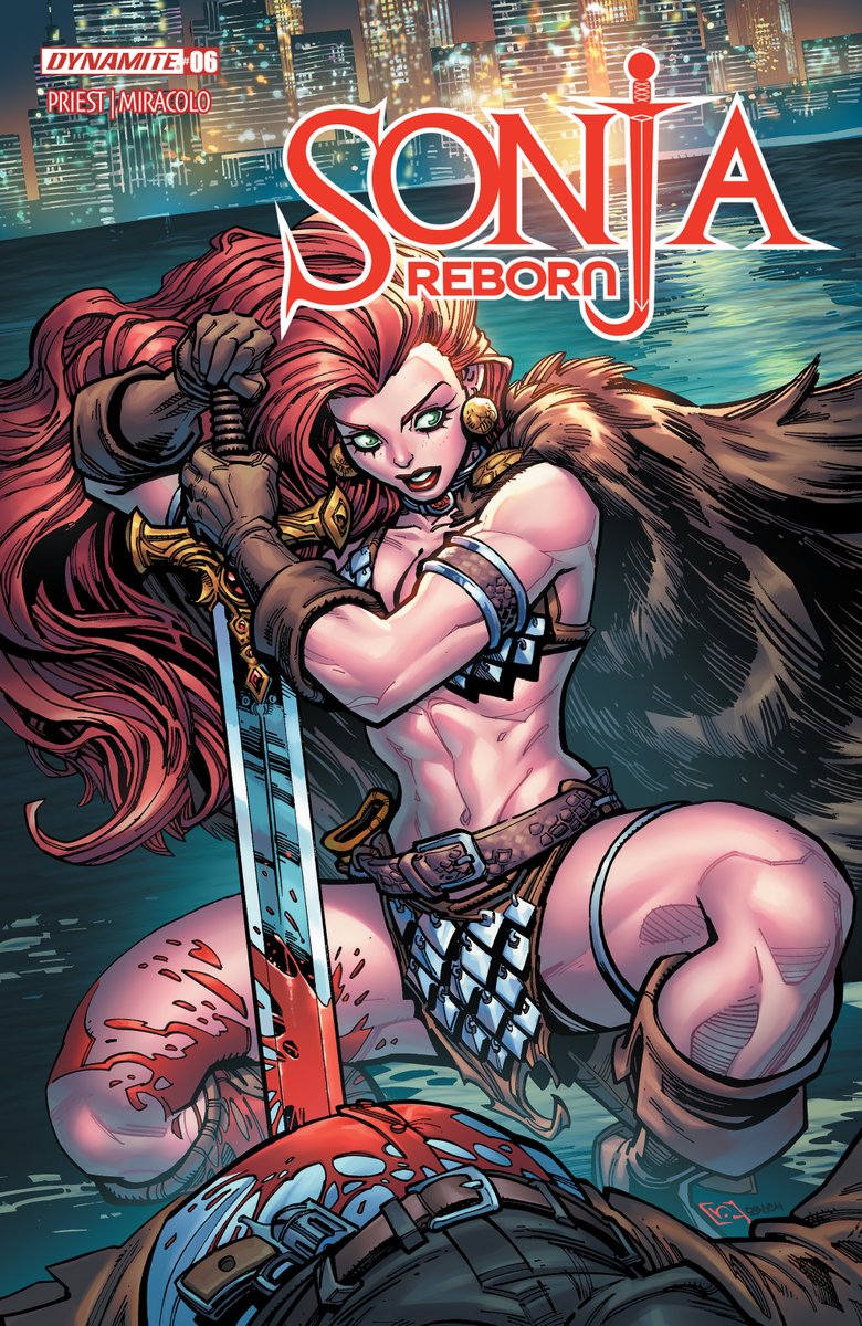 DynamiteComics's tweet photo. In stores this week, Sonja Reborn #6 with covers by Stjepan Sejic, Stuart Sayger, Chad Hardin, Greg Land and model Ani-Mia.

#redsonja #christopherpriest #alessandromiracolo #raffaelesemeraro #stjepansejic #stuartsayger #chadhardin #gregland #animia

https://t.co/DJlFOVBsfK https://t.co/DS6Ccnmi8C