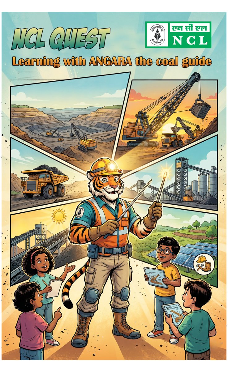 NCL_SINGRAULI's tweet photo. "NCL Quest —Learning with ANGARA the Coal Guide"

Stories that inspire curiosity and knowledge.

Learn & dive into engaging stories and discover more about the Coal Mining.

Stay tuned for more exciting chapters!

#LearnWithNCL #MyNCL
#NCLQuest #KnowCoal
#CoalMining #CoalIndia
#MiningKnowledge  #KnowledgeSeries
#LearningJourney #DiscoverMining
#StoriesOfCoal

@CoalMinistry @CoalIndiaHQ @kishanreddybjp @satishdubeyy