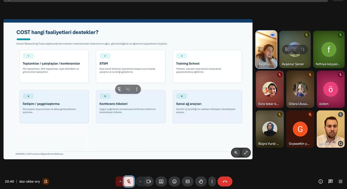Harran Üniversitesi ORAMER tarafından düzenlenen COST Aksiyonları bilgilendirme ve deneyim paylaşımı webinarı gerçekleştirildi. Webinarda COST programının sunduğu uluslararası iş birliği imkânları ve araştırmacılara yönelik sağladığı fırsatlar ele alındı.