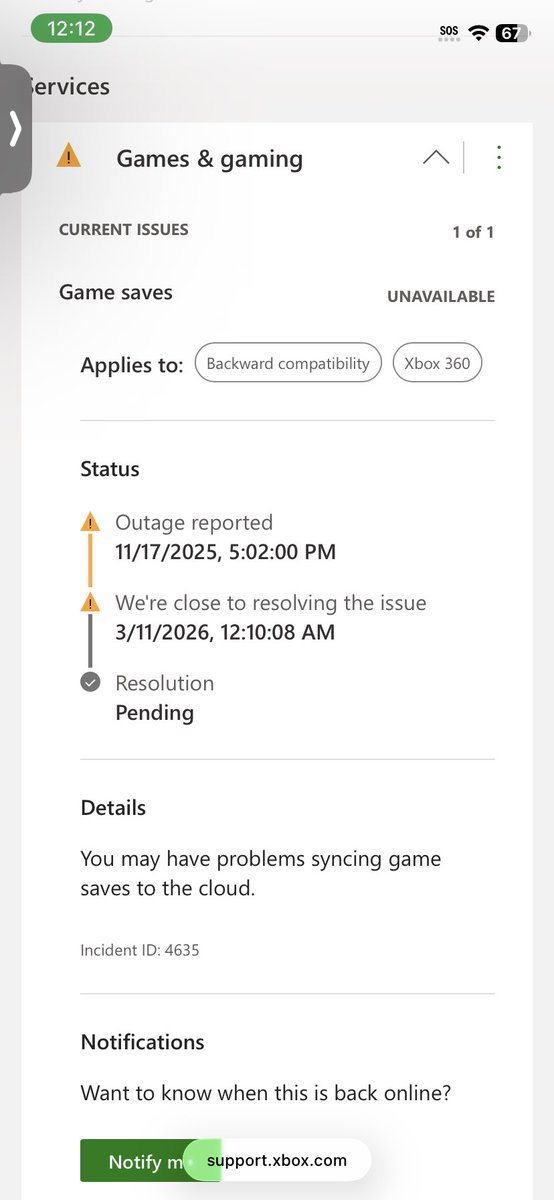 demargion's tweet photo. @XboxSupport   call of duty I was playing and had a storm outage and now the Xbox won’t even acknowledge my account to sign me in since the outage but other account on the console is good to sign in but mines won’t even attempt to show my account exist https://t.co/10051uIkLH