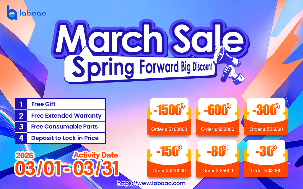 laboao's tweet photo. In March, LABOAO will offer various preferential policies for both new and existing customers as part of its New Year procurement plan. These include discounts, extended warranties, free gifts, and free consumable parts....
https://t.co/gATrI8zB9L https://t.co/HL7iIczksZ