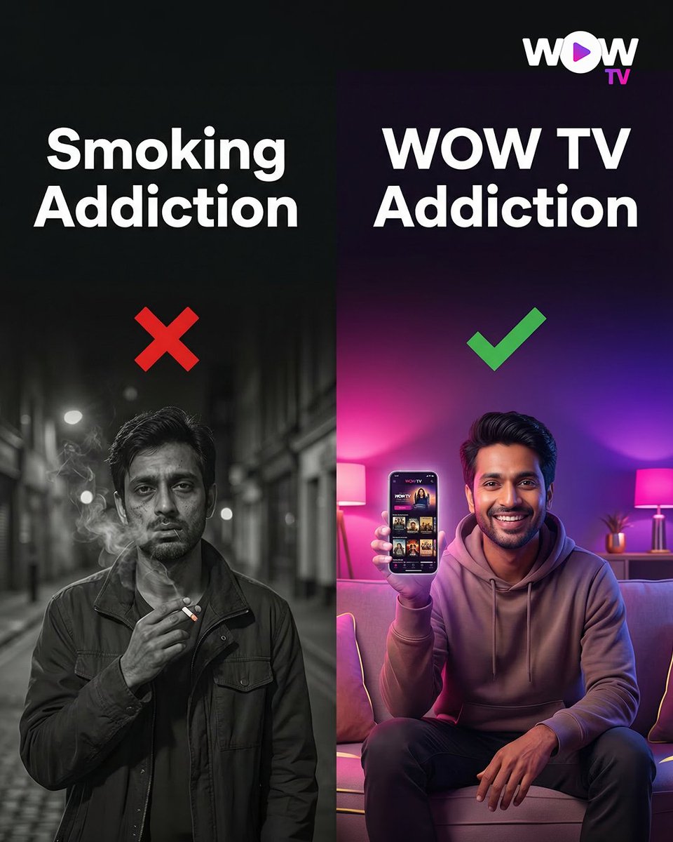 WowTV_Official's tweet photo. No Smoking Day reminder:
Cigarette chhodo… drama pakdo. 🔥
Get addicted to stories, not smoke.
Watch on WOW TV 🎬 #nosmokingday #wowtv https://t.co/2gUu6PdgCQ
