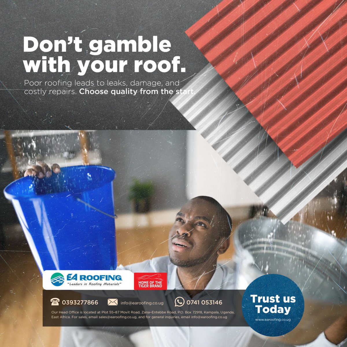 EaRoofing's tweet image. Rain shouldn’t be a problem inside your house. Choose durable roofing sheets from EA Roofing and keep your home safe, dry, and protected all year round.
#EARoofing #RoofingSolutions #HomeProtection