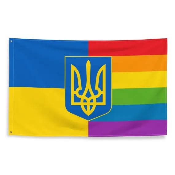 Тут новый флаг хохлам подъехал от благодарных европейских заднеприводных. 😁 Считаю, прекрасный вариант.
