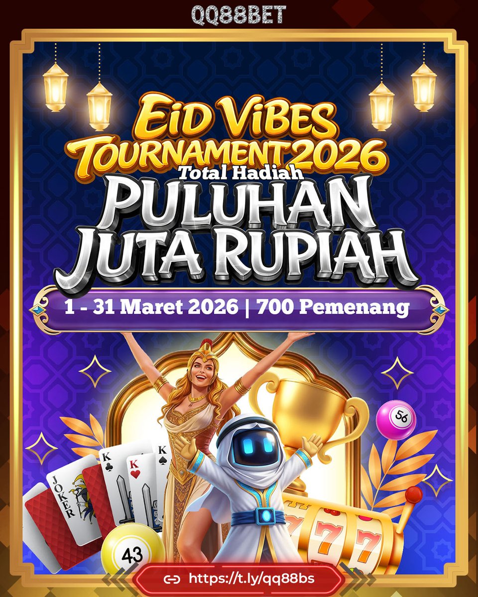 qq88_ofc's tweet image. 🎉 Event Lebaran 2026 lagi rame!

Banyak promo spesial sepanjang Maret dengan hadiah puluhan juta rupiah dan ratusan pemenang. Ramadan makin seru! 🌙

#LebaranSeru
#RamadanEvent
#HadiahSpesial
#EidVibes
#EventSeru