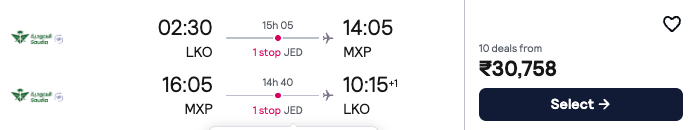 outofofficedaku's tweet photo. Lucknow ✈️ Milan Return 
₹ 30K 🎒💼
Few dates in April 2026

Share | RT

#DakuFlightDeals https://t.co/TaXfXT3rck
