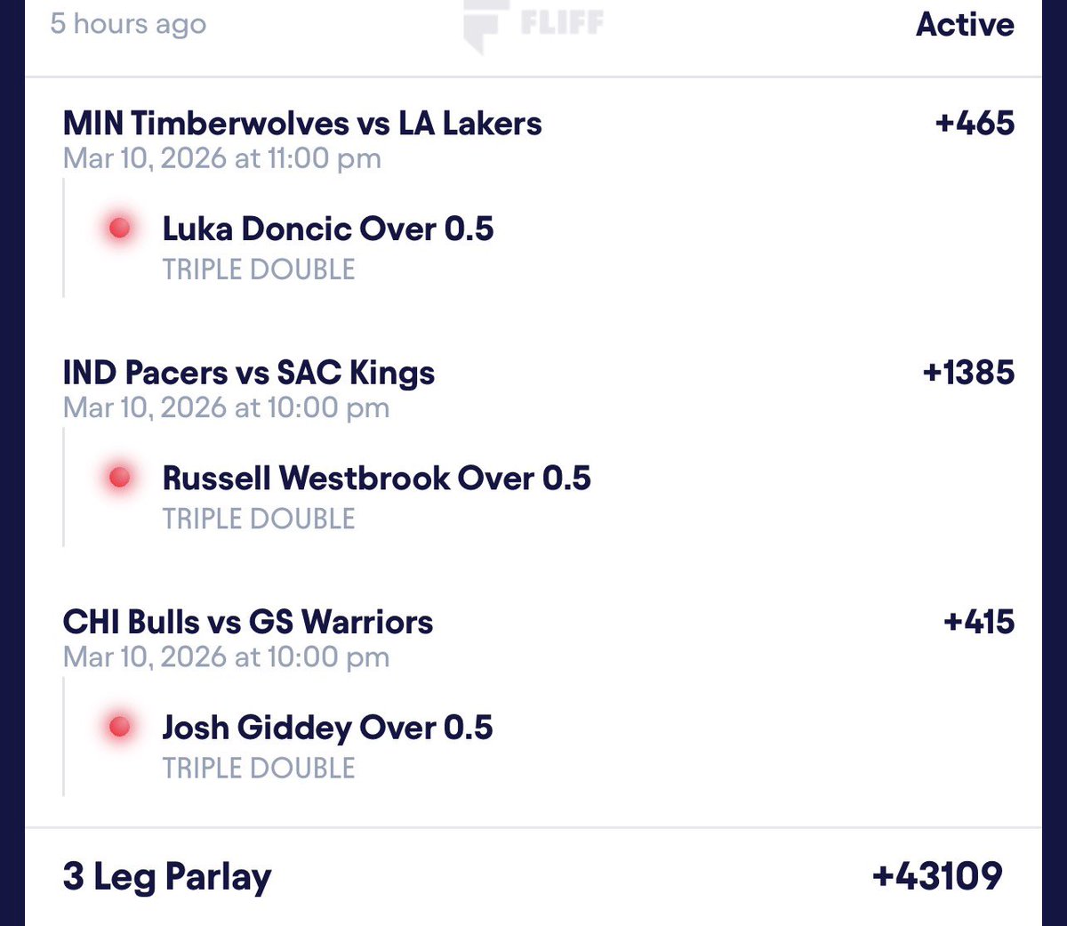 Never been more unlucky in my life betting in one night. Could’ve made thousands and thousands of dollars

Westbrook wasn’t allowed to play the entire 4th quarter in a close game

Anthony Edwards ass

Champagnie ass

Krejci lowest minutes played in 17 games

Vegas made the call