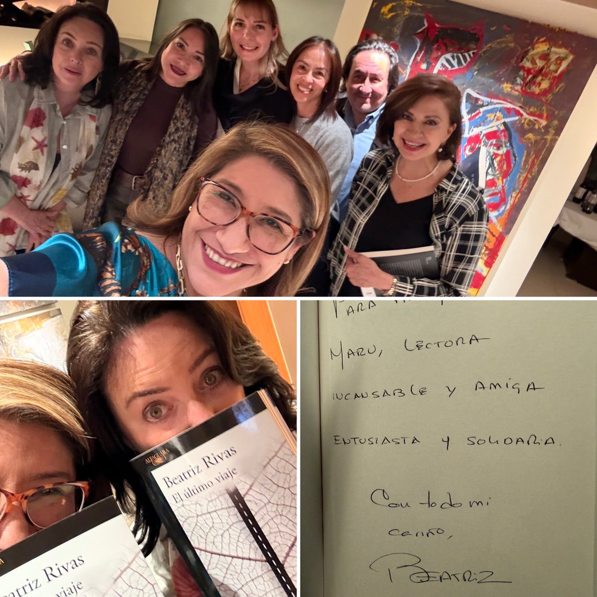 Obviamente tenía que aprovechar la clase para que <a href="/Brivaso/">Beatriz Rivas</a> me firmara “El último viaje”, su más reciente novela, una historia de familia en la que sus integrantes emprenden un viaje por el camino de los recuerdos con sus respectivos secretos en el equipaje que cargan a cuestas.
