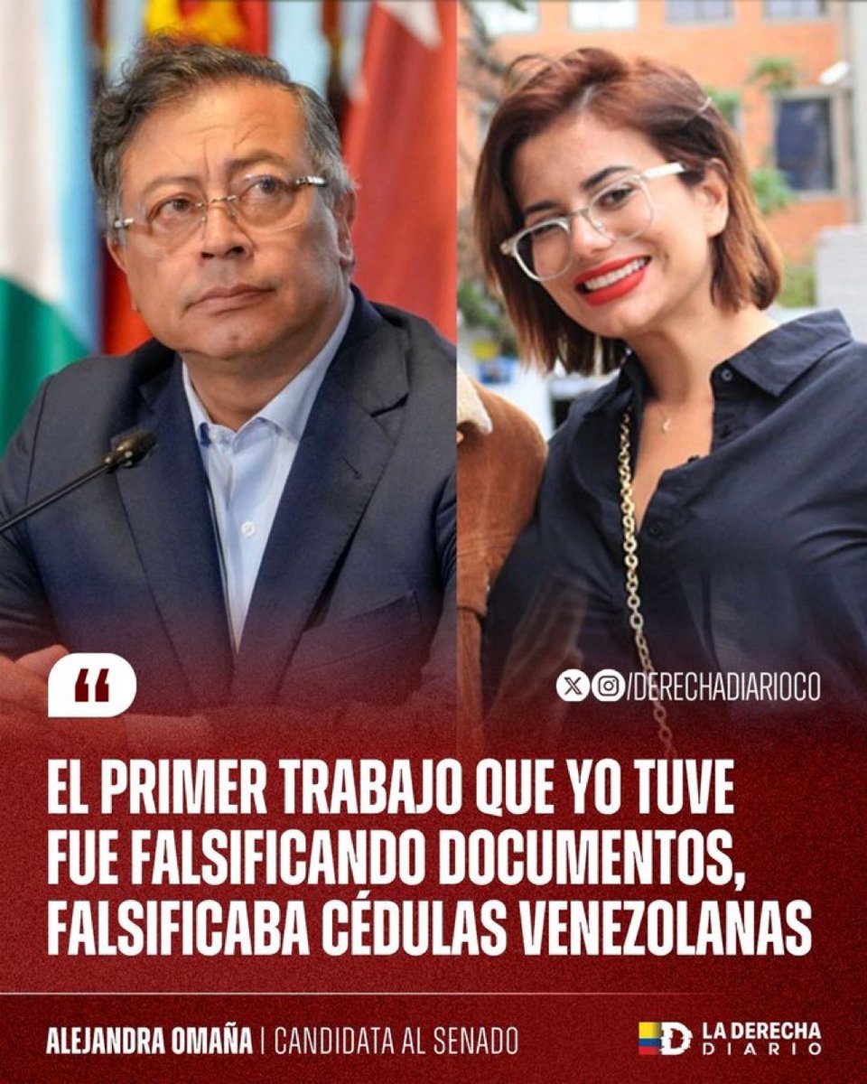 Senadora colombiana aliada de Petro confesó cuál fue su primer trabajo:

“Yo falsificaba documentos, falsificaba cédulas venezolanas”.