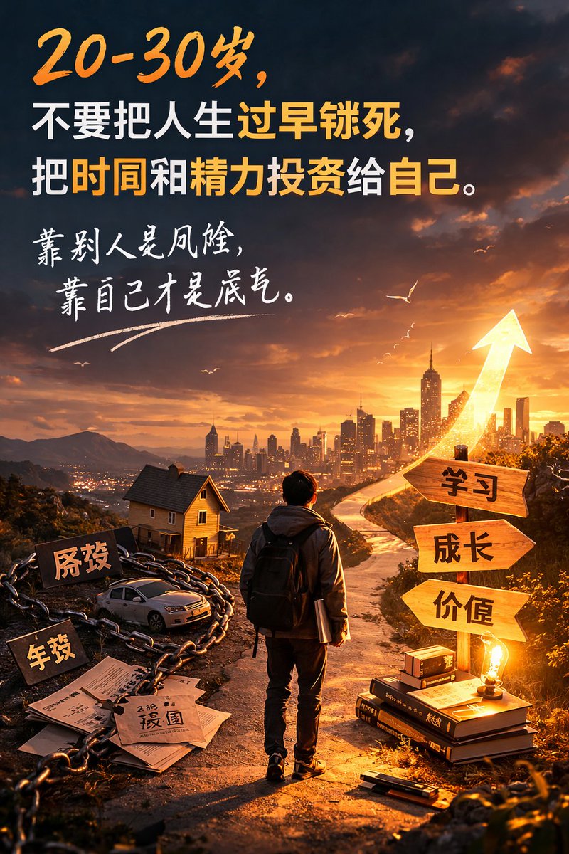 最近刚读完孙哥的书，大部分观点确实颠覆普通人认知，但也确是正确的

人在20-30岁是体力、精力、脑力最充沛的黄金十年

可大部分中国人却用这十年选择：

结婚、买房、买车、提前消费、背上房贷车贷……

等到还完贷款，幡然醒悟那天

发现人生早已过半

再想去闯一番事业，早就过了最佳年龄