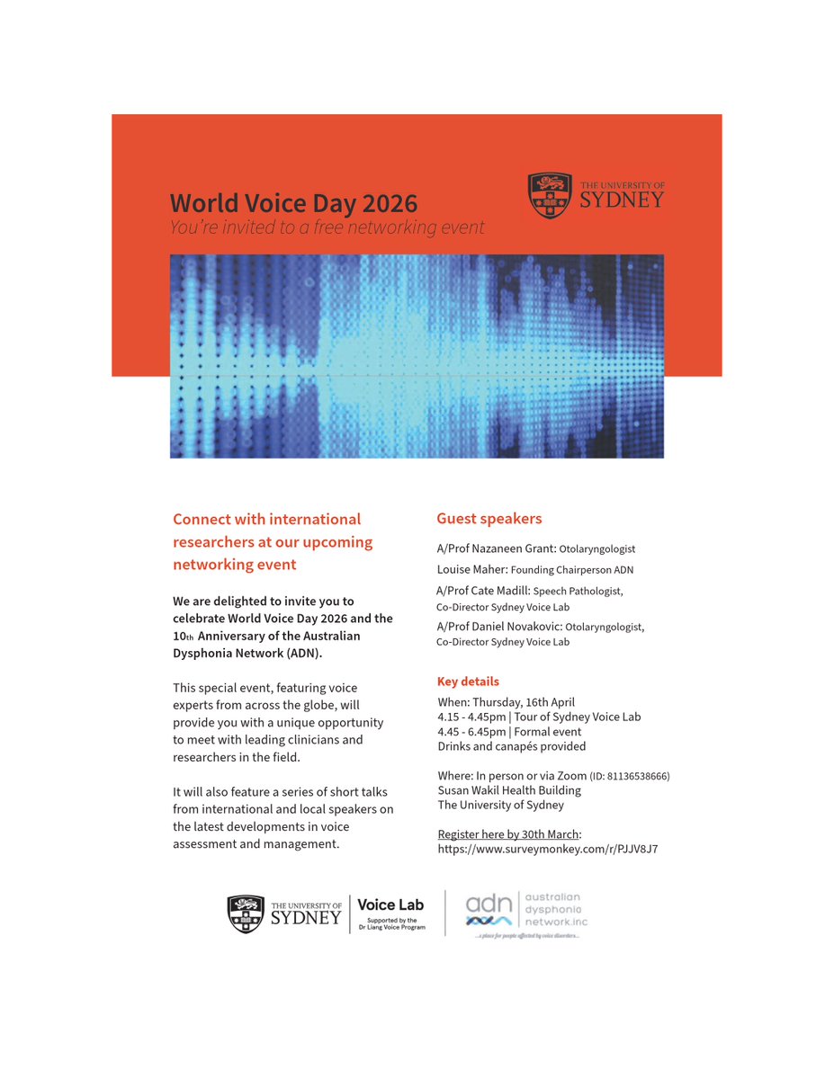 The University of Sydney Voice Lab tweet media