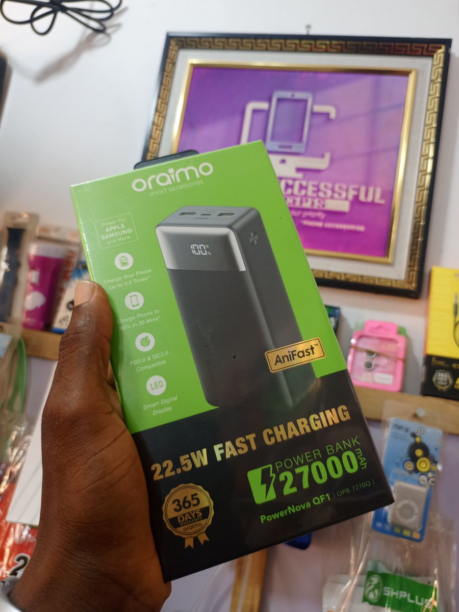 TheSuccessful_C's tweet photo. ORAIMO 27000MAH POWER BANK
USB C INPUT AND OUTPUT
 #TheSuccessfulConcepts
#AlwaysReadyToServeYouBetter
#YourGadgetLord https://t.co/tAL9jZaUQJ