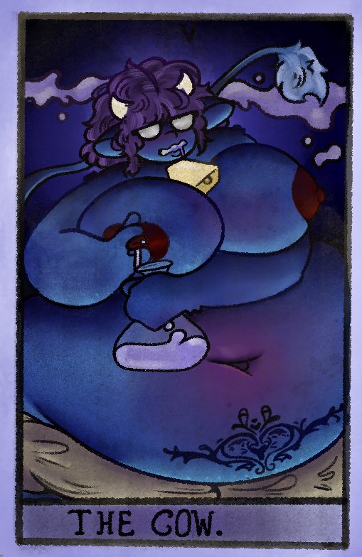 THE COW . 

(Tarot Card)