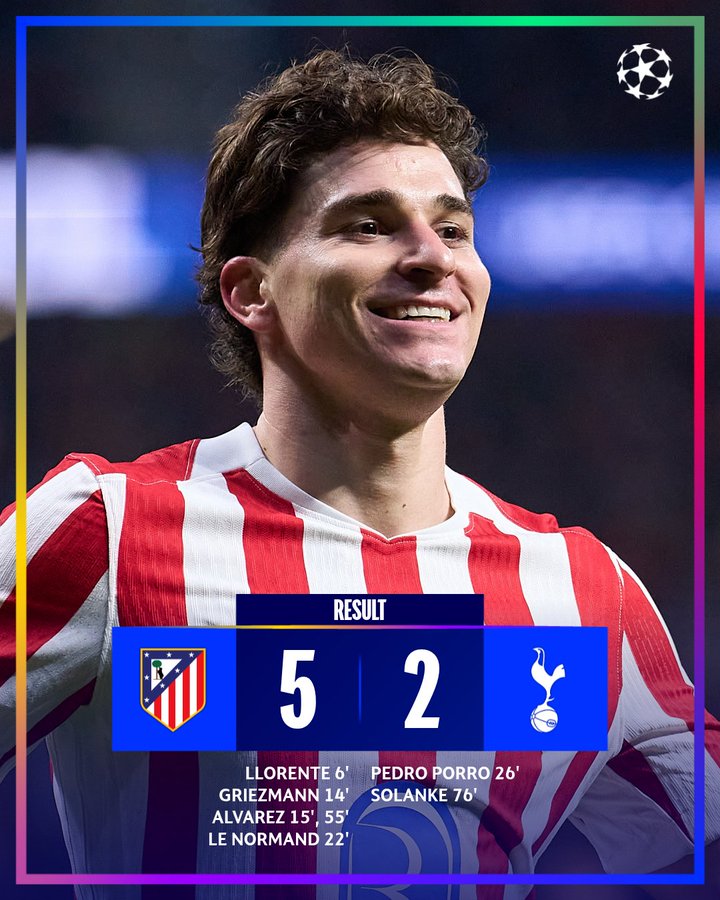Sportsflash_ke's tweet photo. Diego Simeone side with a commanding lead in the first leg #TheSportsFlash https://t.co/h9DawjwjQD
