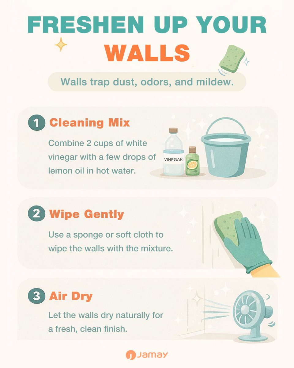 Jamayofficial's tweet photo. 😳 Most people forget to clean this…
Yes — your walls!
Dust, fingerprints, and hidden stains slowly accumulate over time. https://t.co/La7pDkbFOt