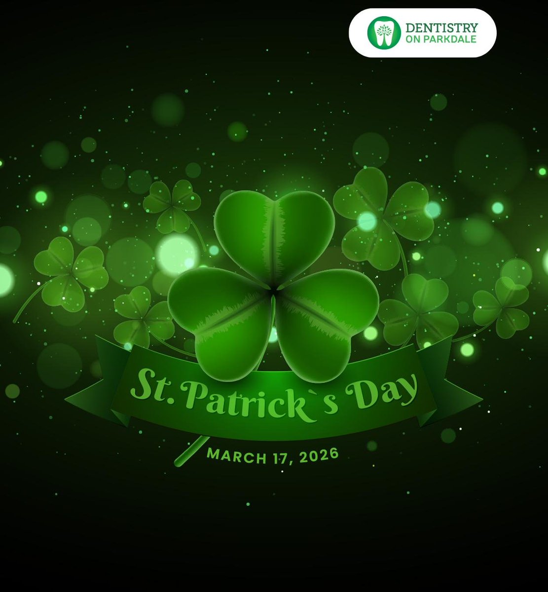 Top o' the morning to ye and may the luck of the Irish be with you on this wonderful day. Happy St. Patrick's Day to you and your loved ones.

dentistryonparkdale.com
905-547-4940
.
.
.
#stpatricksday #irishyouthebest #gogreen #luckoftheirish #hamilton #ON #dentistryonparkdale