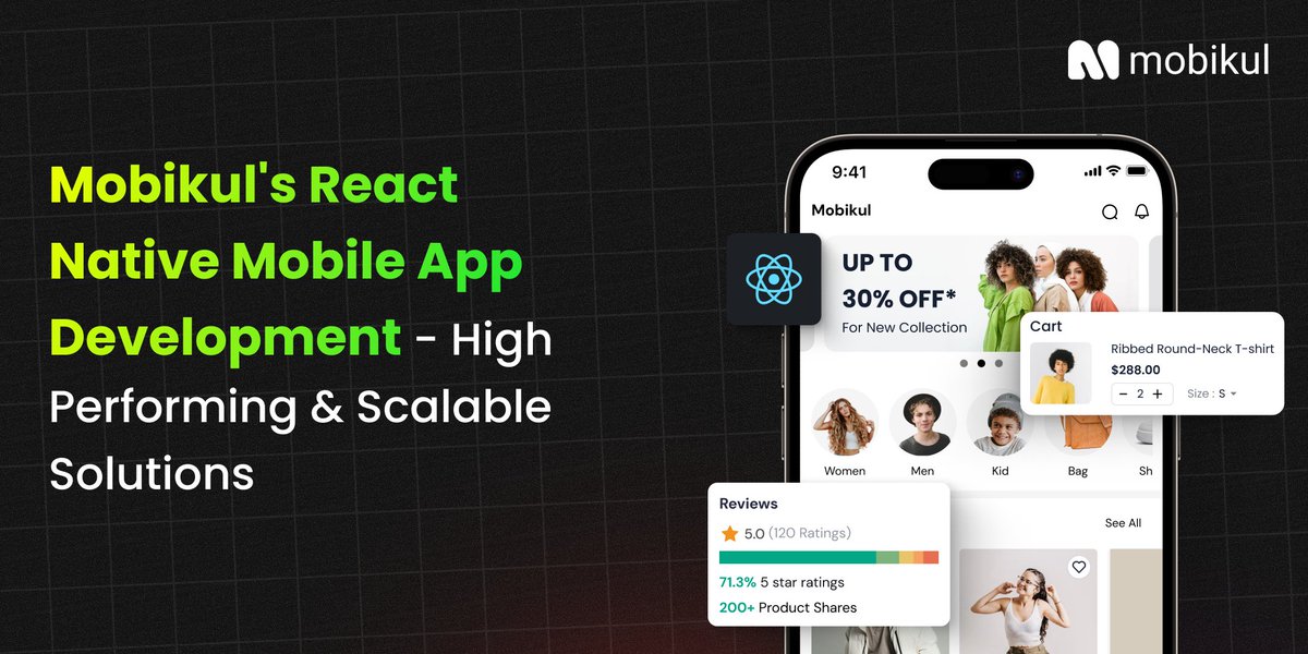 Mobikul’s React Native Mobile App Development empowers businesses with scalable, high‑performing solutions. 

Cross‑platform compatibility, responsive UI, and real‑time sync — all in one platform.

Learn more: mobikul.com/react-native-a…

#ReactNative #Mobikul
