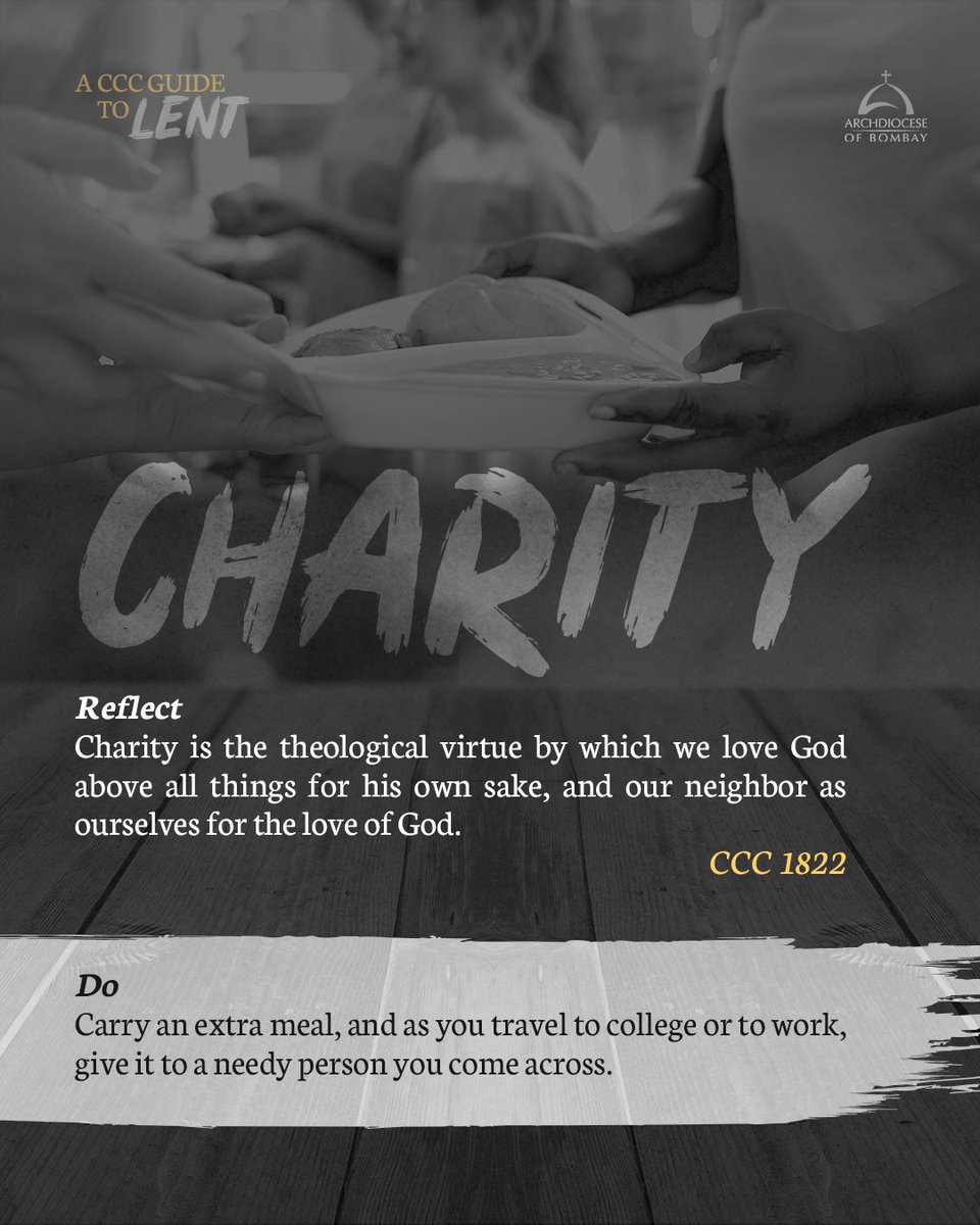 archbombay's tweet photo. Almsgiving is the pillar of Lent through which we can become Good Samaritans to our brethren in need, and practise the virtue of charity and love of neighbor.

#Almsgiving #PillarsOfLent https://t.co/Is3N2bmaeD