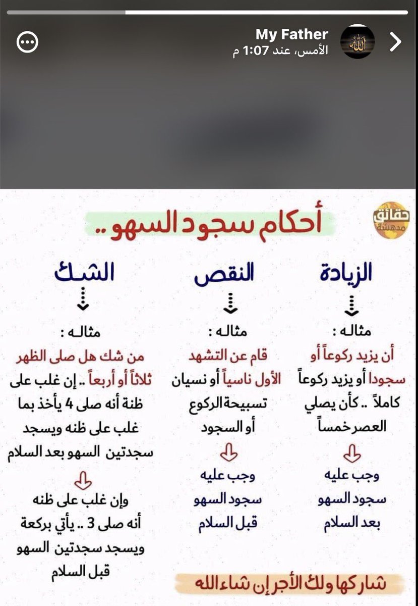 هاذي من حالات الواتساب الي كان ينزلها ابوي الله يرحمه اتمنى تنشرونها وتحطون رتويت ويكون له نور بقبره واجر وفايده دينيه لنا كمسلمين