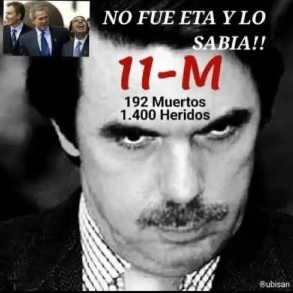 Hoy hace 22 años del atentado tremendo del que algunos nos libramos por poquito, con 192 muertos…
Y este impresentable todavía no ha pedido perdón.