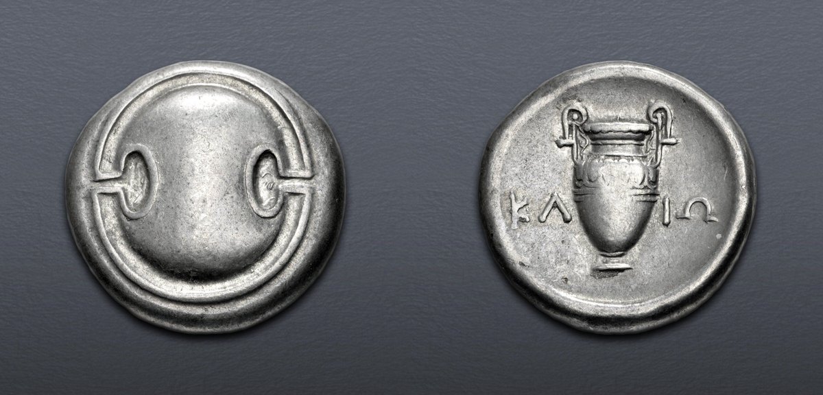 cngcoins's tweet photo. BOEOTIA, Thebes. Circa 368-364 BC. AR Stater (21mm, 12.04 g). Klio(n)–, magistrate. VF.

Lot 75 from【E-Sale 606】, ends March 18, 2026, 10 AM EDT.
.
.
.
#cng #auction #history #art #ancientgreek #coin #silver #boeotia #thebes https://t.co/Od0oabzpit