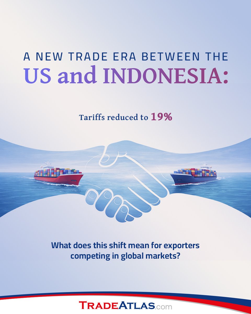 As trade agreements reshape market dynamics, exporters must rethink where and how they grow. Changing tariff structures often accelerate shifts in buyer preferences and sourcing strategies across regions.

#import #export #foreigntrade #US #Indonesia