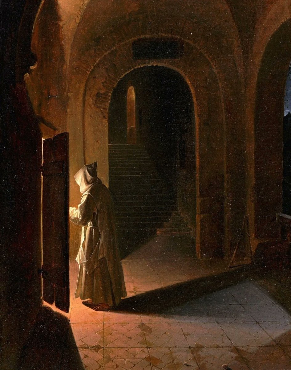 Franz Ludwig Catel - "Carthusian Monks in Certosa di San Giacomo on Capri (detail)" (1823)