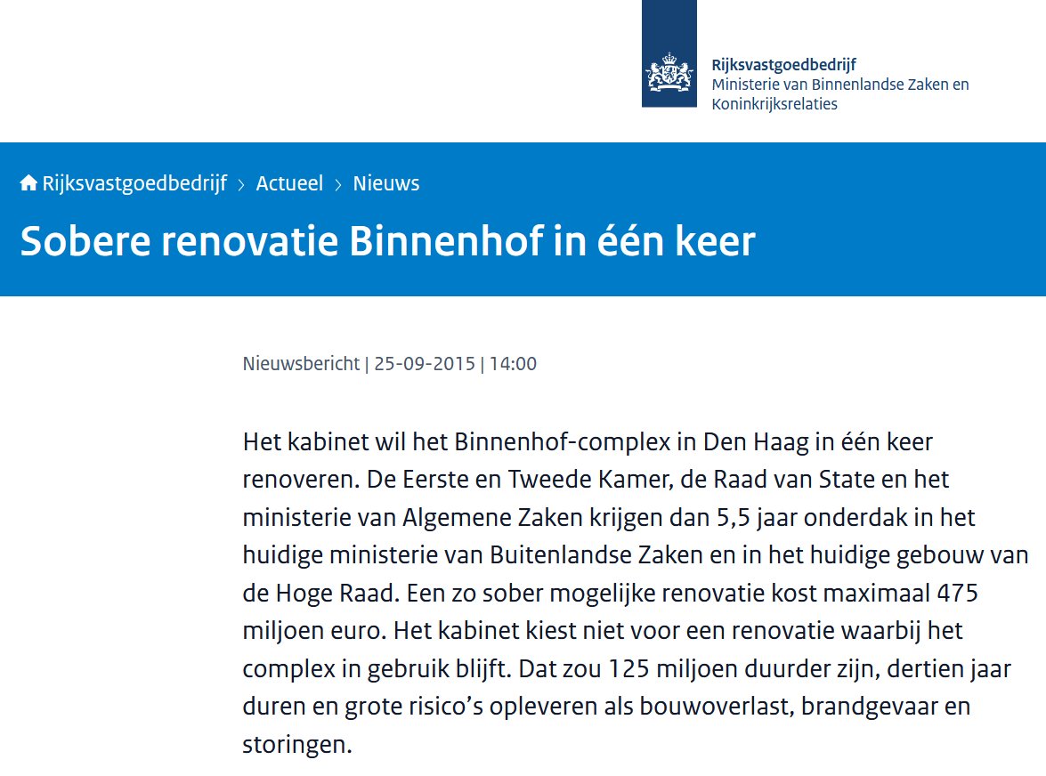 Miss_Royal73's tweet image. De #renovatie van het #Justitiepaleis in #België is geraamd op ruim 600 miljoen. Hoe lang zal het duren voor daar de 'tegenvallers' gaan komen?  Gaan ze in de buurt komen van de uiteindelijke 2,7 miljard euro voor de #sobere renovatie van het #Binnenhof? 🧐