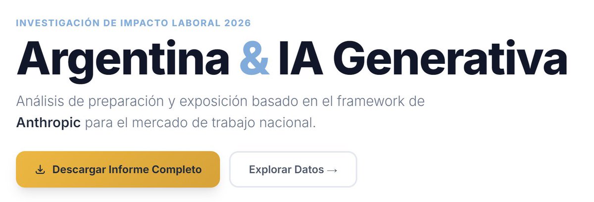 Diagnóstico interactivo del impacto de la IA Generativa en el mercado laboral argentino. 

Cruza el framework de Anthropic (2026) con datos de INDEC, ILIA, CIPPEC y OCDE.

futuroytrabajo.tech