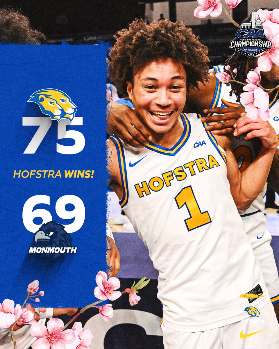 HofstraMBB's tweet photo. CAA CHAMPIONS!

#PrideOfLI https://t.co/z9WJQcgLzS