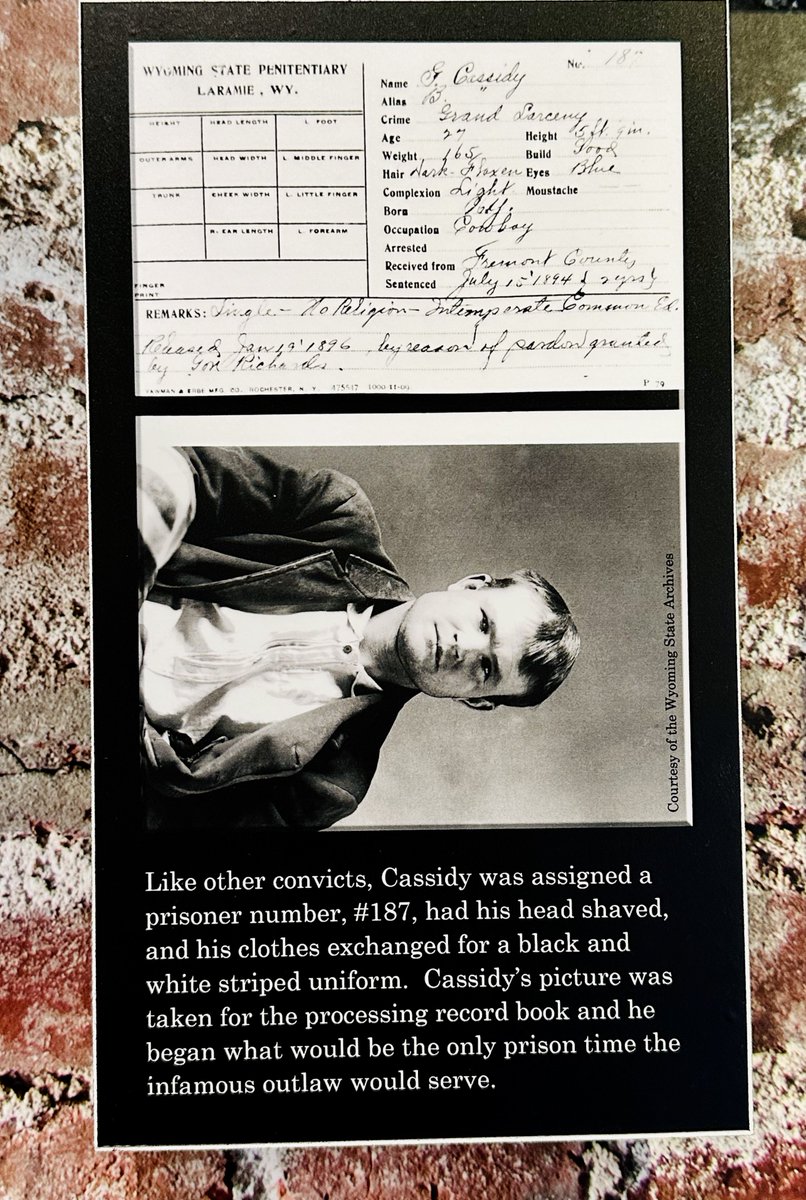 liz_july4th's tweet image. #Wyoming

#Pioneers #NativeAmericans #Guns #Outlaws  #Rodeos 

#BushCassidy spent 18 years in Wyoming Territorial Prison in #Lorraine between 1894 to 1896.  Now a historic site and this was his cell 👇👇🧵🧵